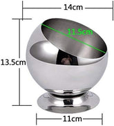 Fruit salad plate Stainless Steel Oblique Mouth Fruit Bowl Silver